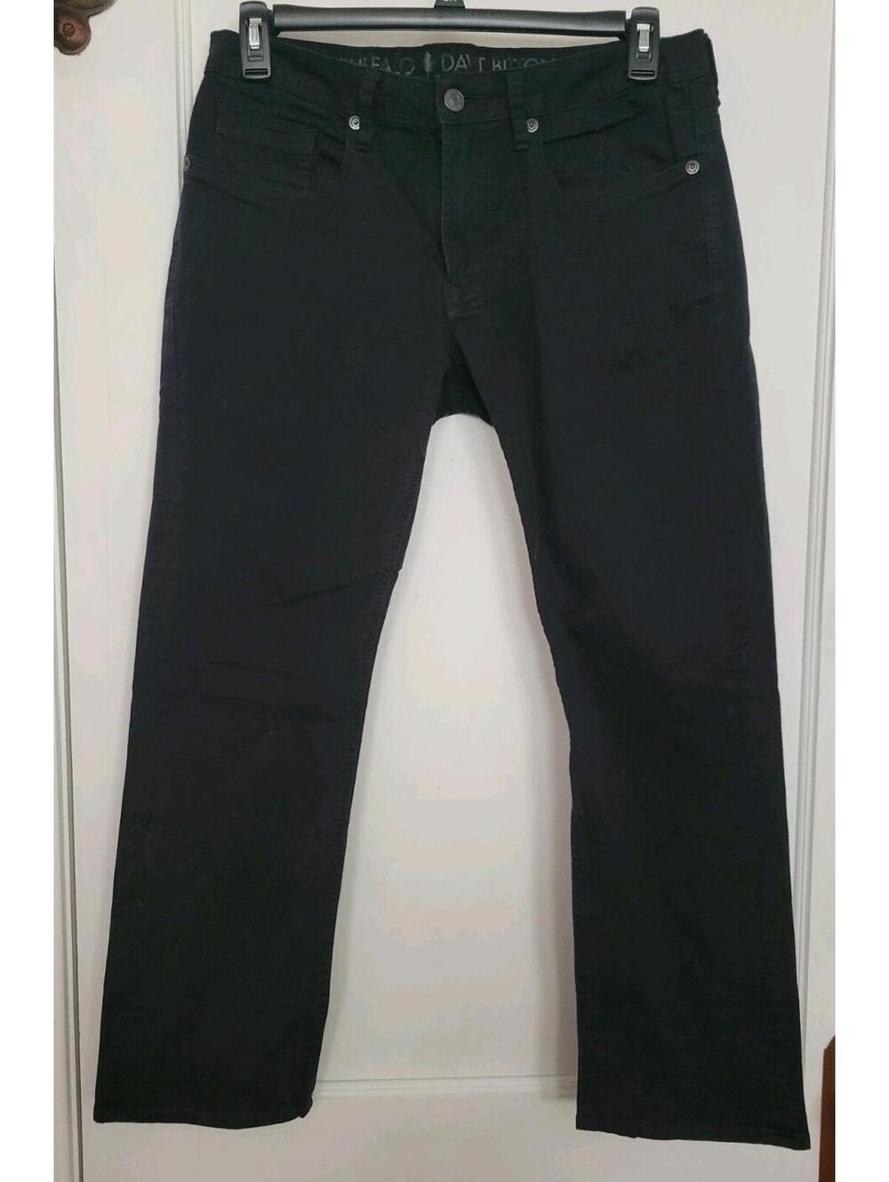 Buffalo David Bitton Black Slim Straight Jeans Men’s 32x30 Six-X Denim